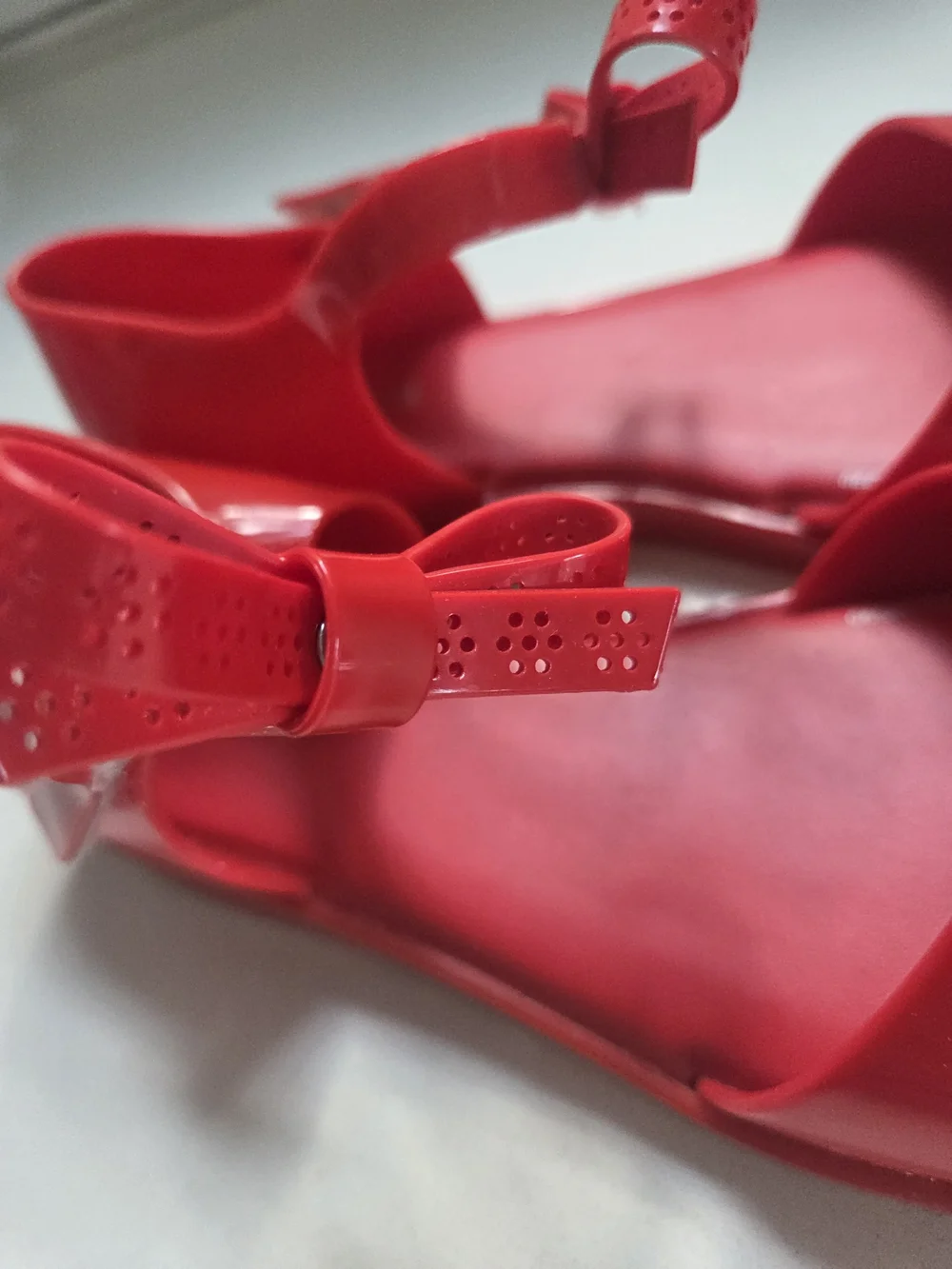 Mini Melissa Glossy Red RedMary Jane Flats